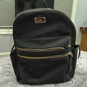 Kate Spade black nylon backpack